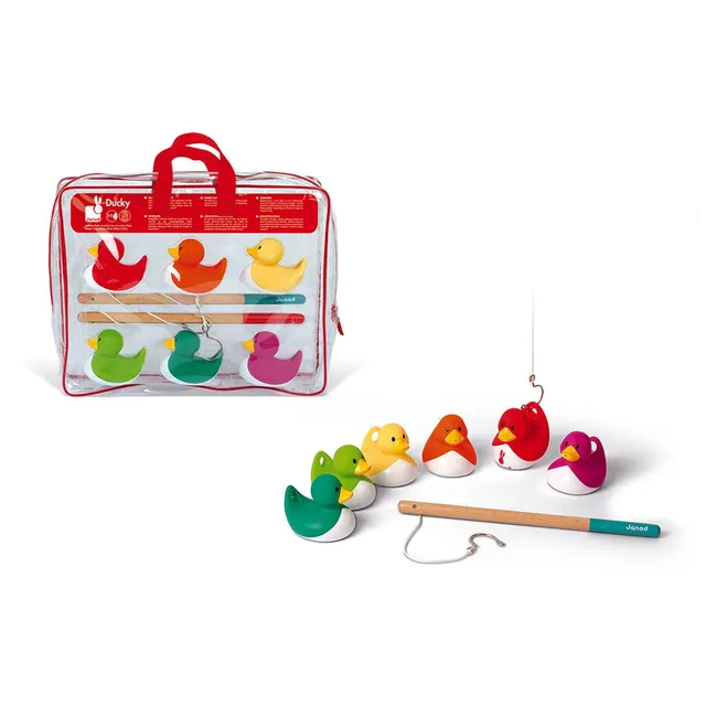 janod-j03246-angelspiel-enten-badespielzeug-mit-2-holzangeln image 1