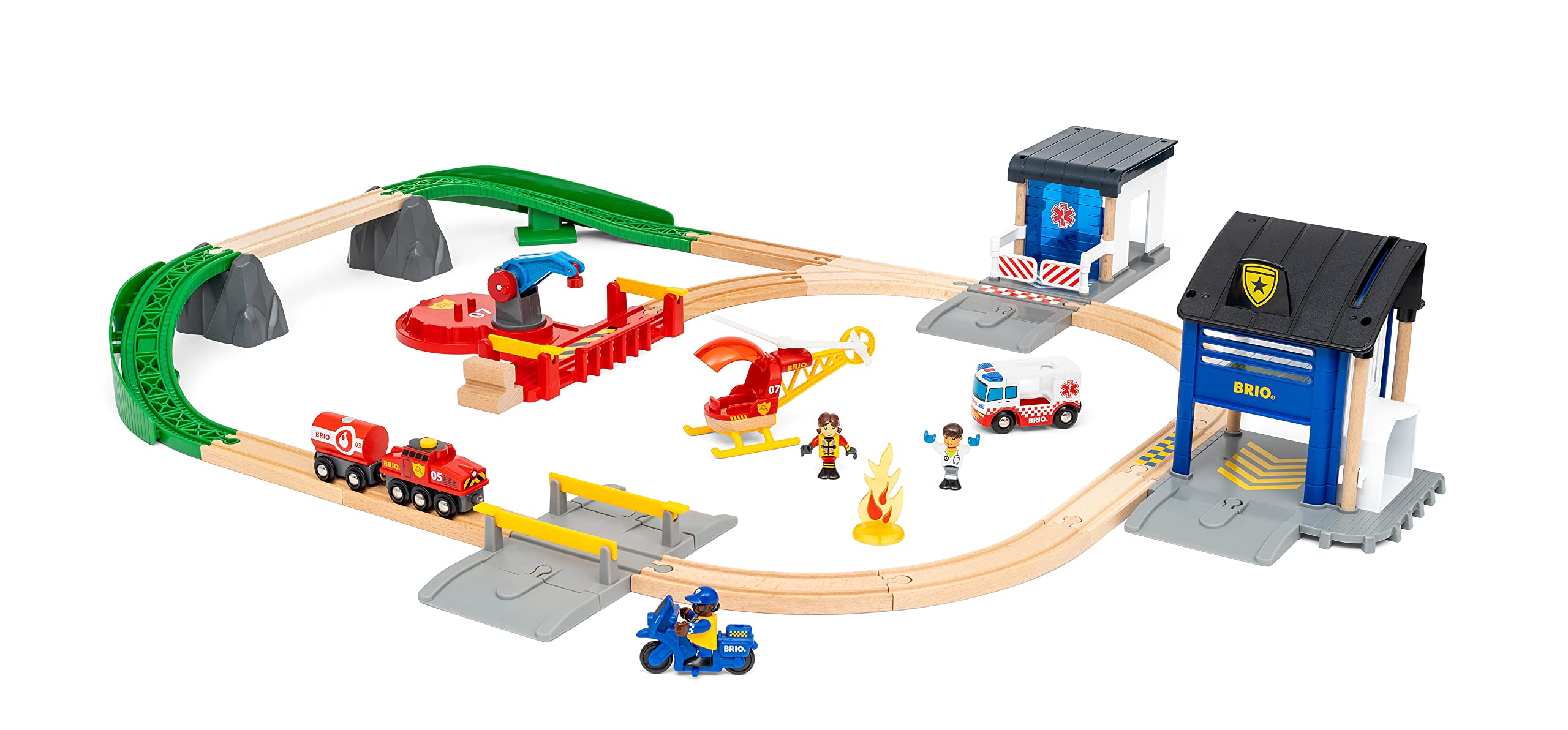 brio-world-polizei-und-feuerwehr-set-deluxe-eisenbahn-spielset-ab-3-jahre image 3
