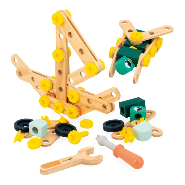 janod-brico-kids-mein-erstes-konstruktionsspiel-j06454-100-teiliger-bastelbeh-lt image 1