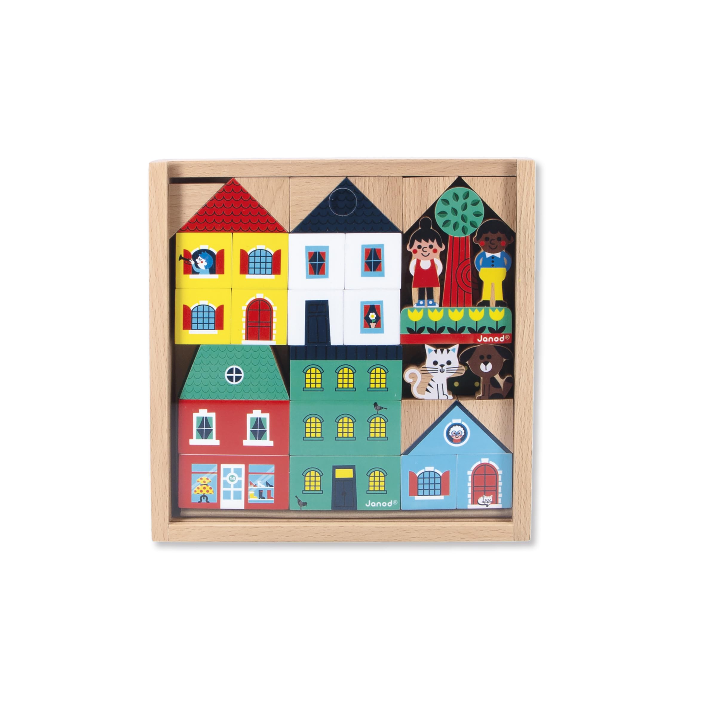 janod-bausteine-stadt-j05917-set-aus-36-holzw-rfeln-mit-figuren image 2