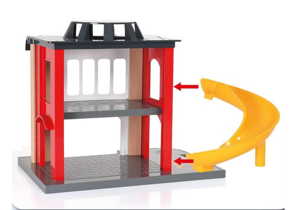 brio-world-gro-e-feuerwehr-station-feuerwache-mit-auto-und-sound image 5