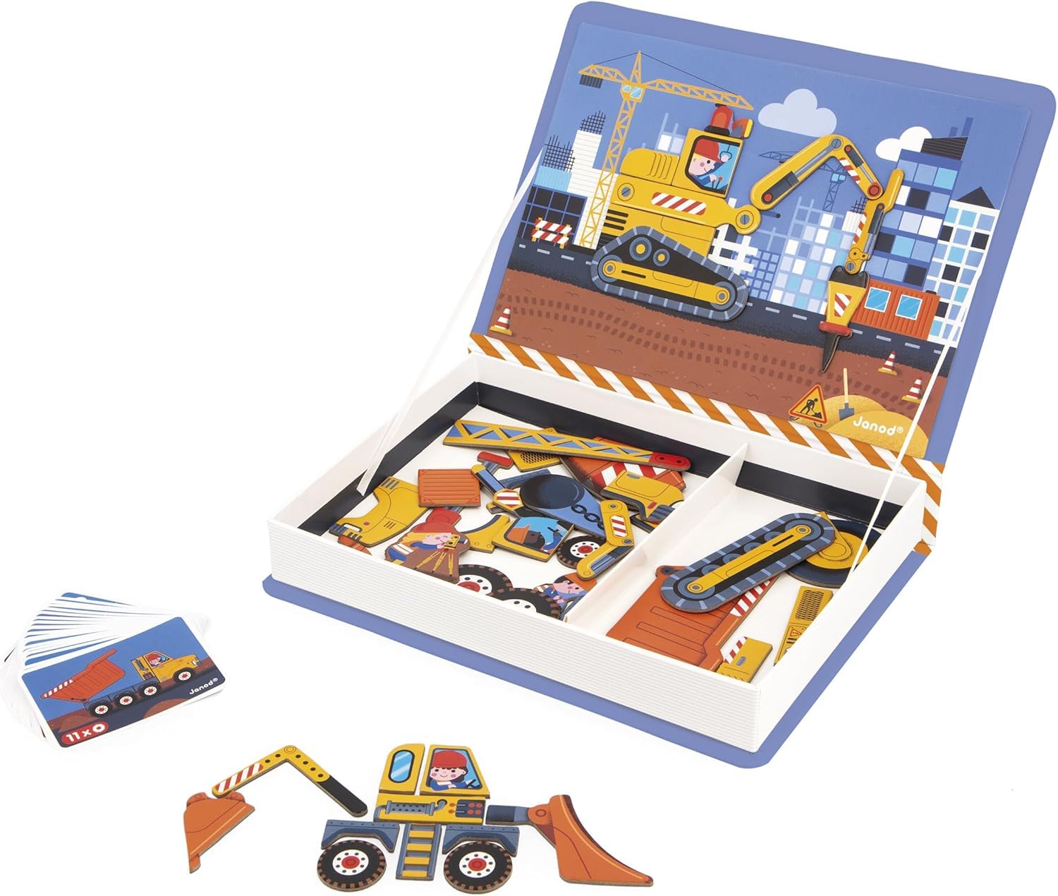 janod-magn-ti-book-fahrzeuge-der-baustelle-magnetspiel-mit-50-magneten-und-18-mo image 4