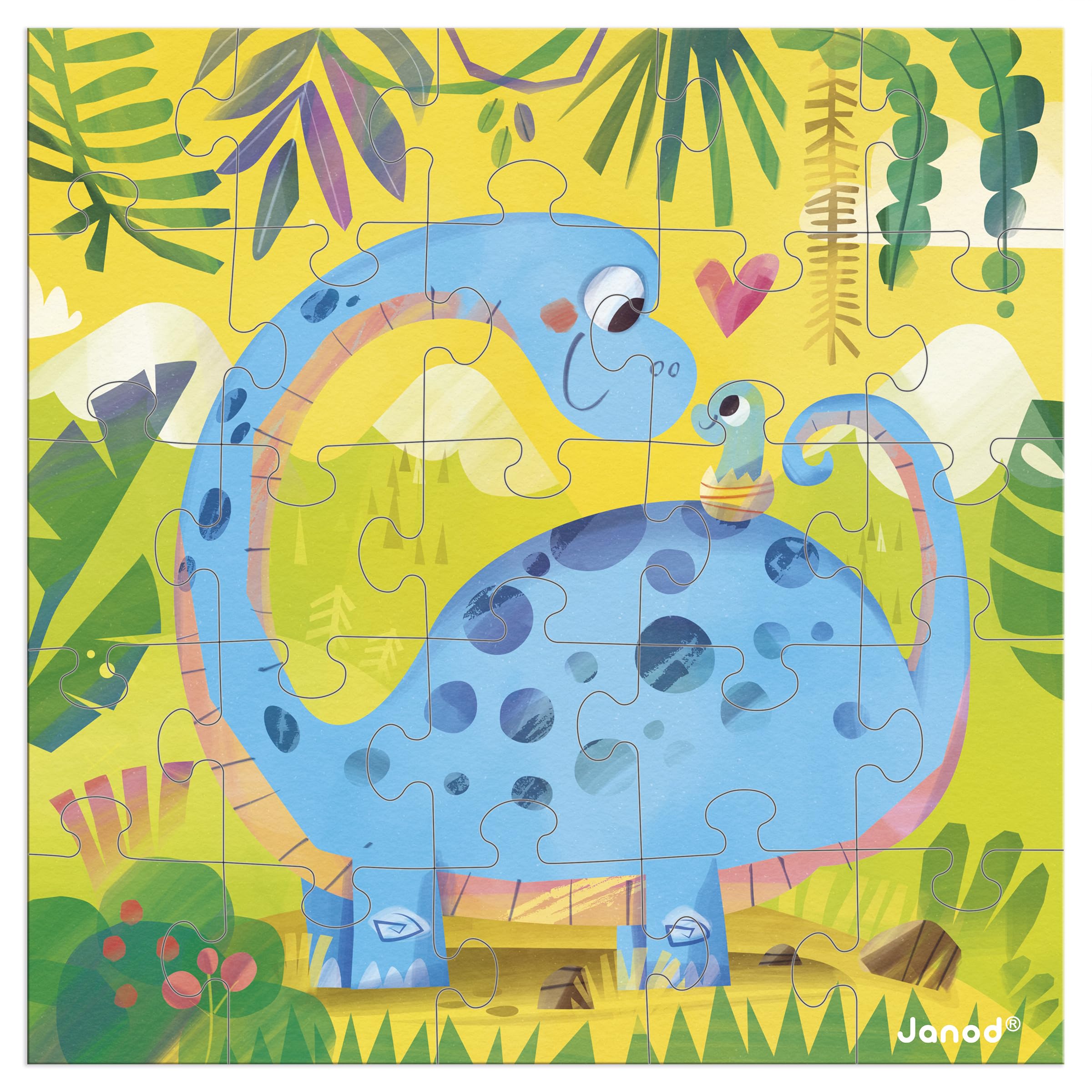 janod-gru-karte-puzzle-dinosaurier-25-teile-mit-karte-und-umschlag image 1