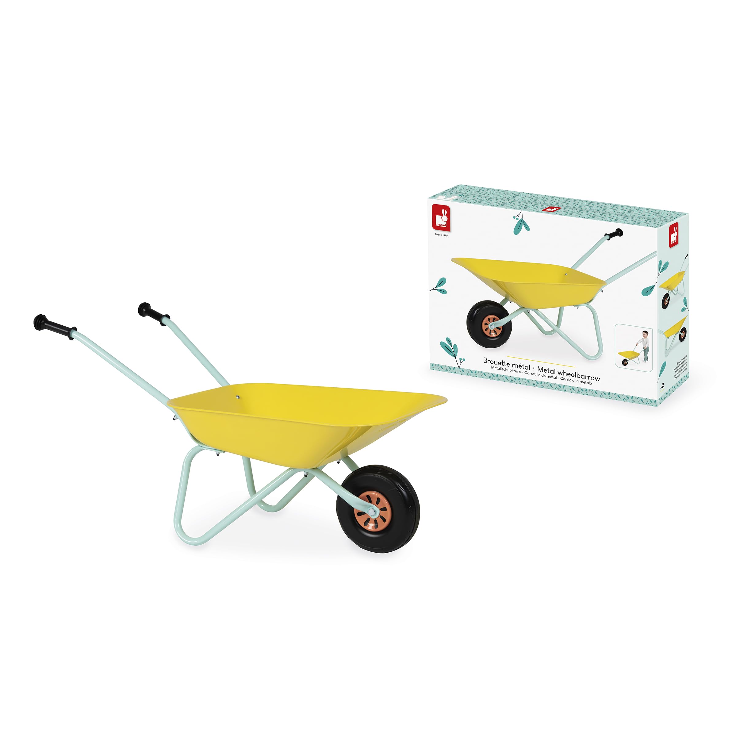 janod-metallschubkarre-f-r-kinder-garten-schubkarre-ab-2-jahren image 2