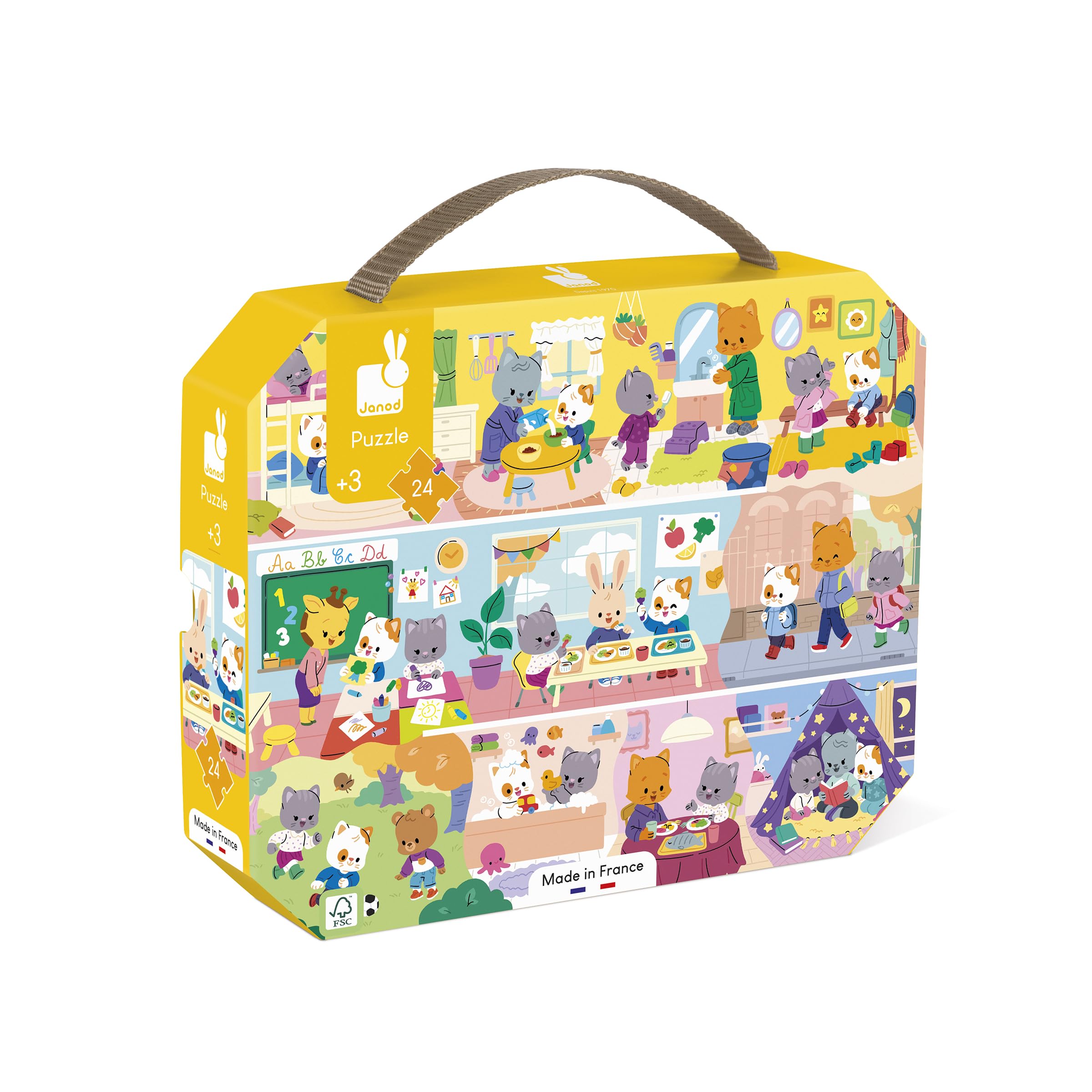 janod-kinderpuzzle-die-party-36-teile-mit-koffer-ab-4-jahren image 2