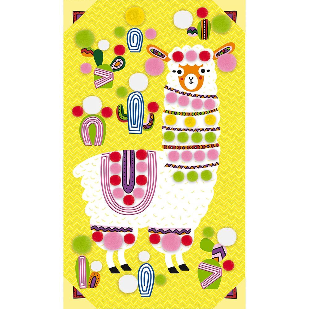janod-les-ateliers-du-calme-pompon-karten-lamas-kreativ-set image 4