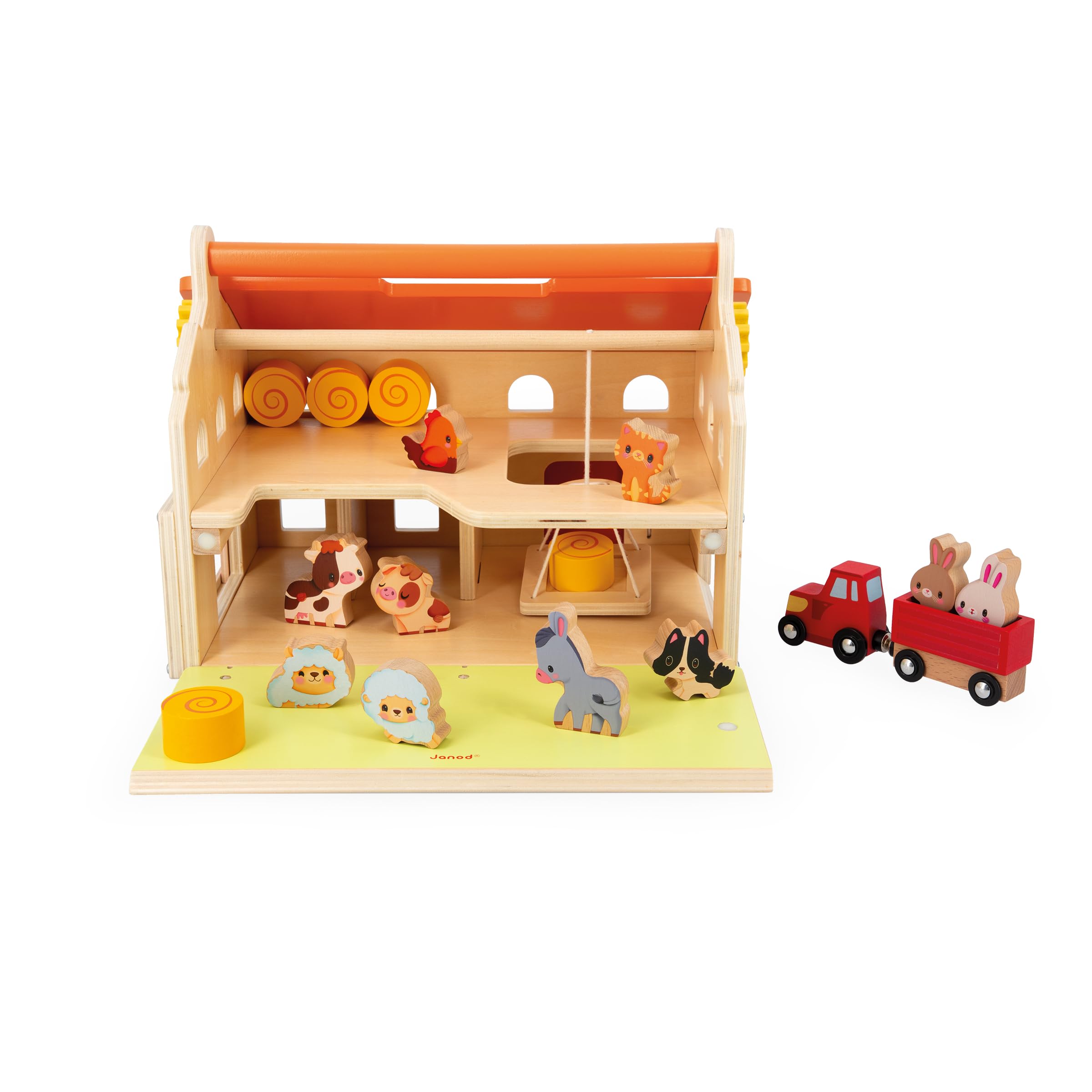 janod-mein-erster-bauernhof-j03318-holz-bauernhof-spielset-16-teilig image 3