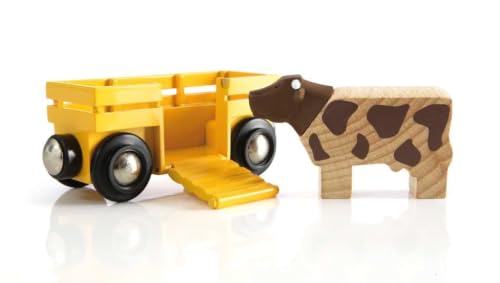 brio-world-tierwagen-mit-kuh-holzeisenbahn-zubeh-r image 7