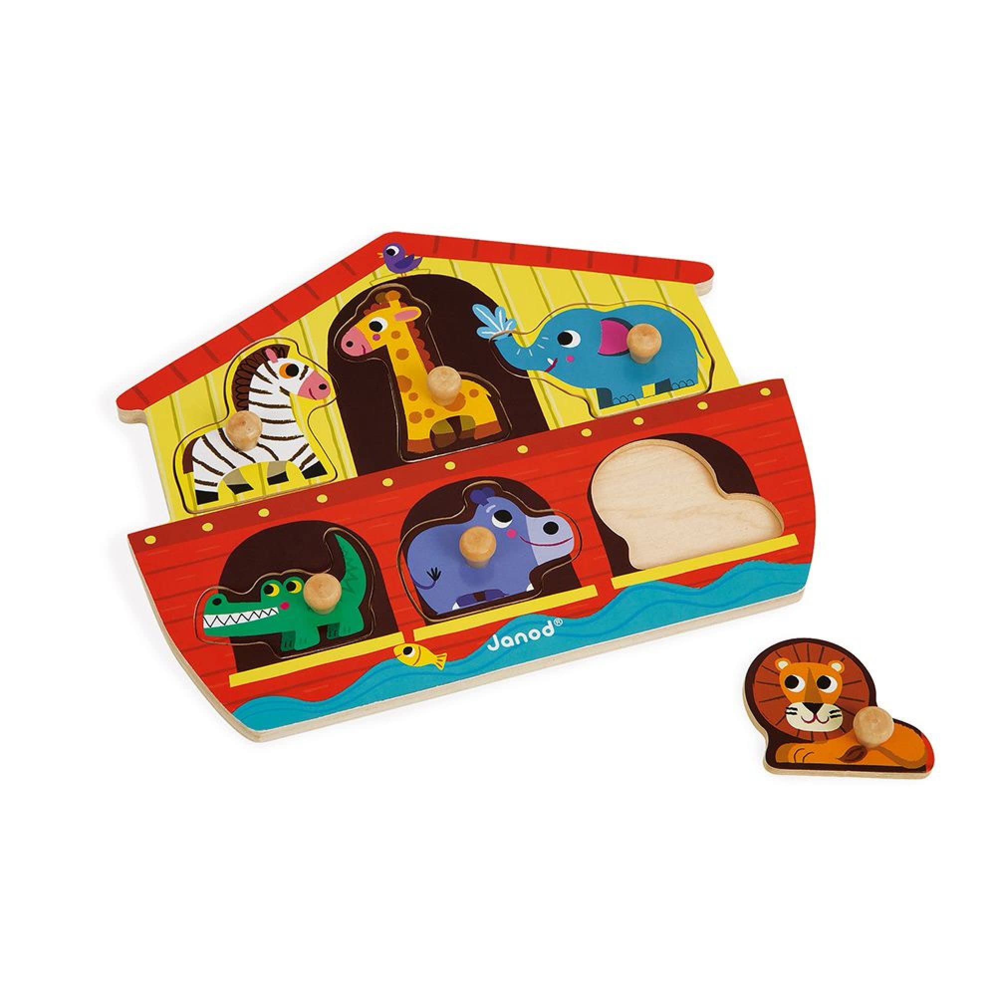 janod-holzpuzzle-arche-noah-6-teile-mit-kn-pfen-ab-18-monate image 3