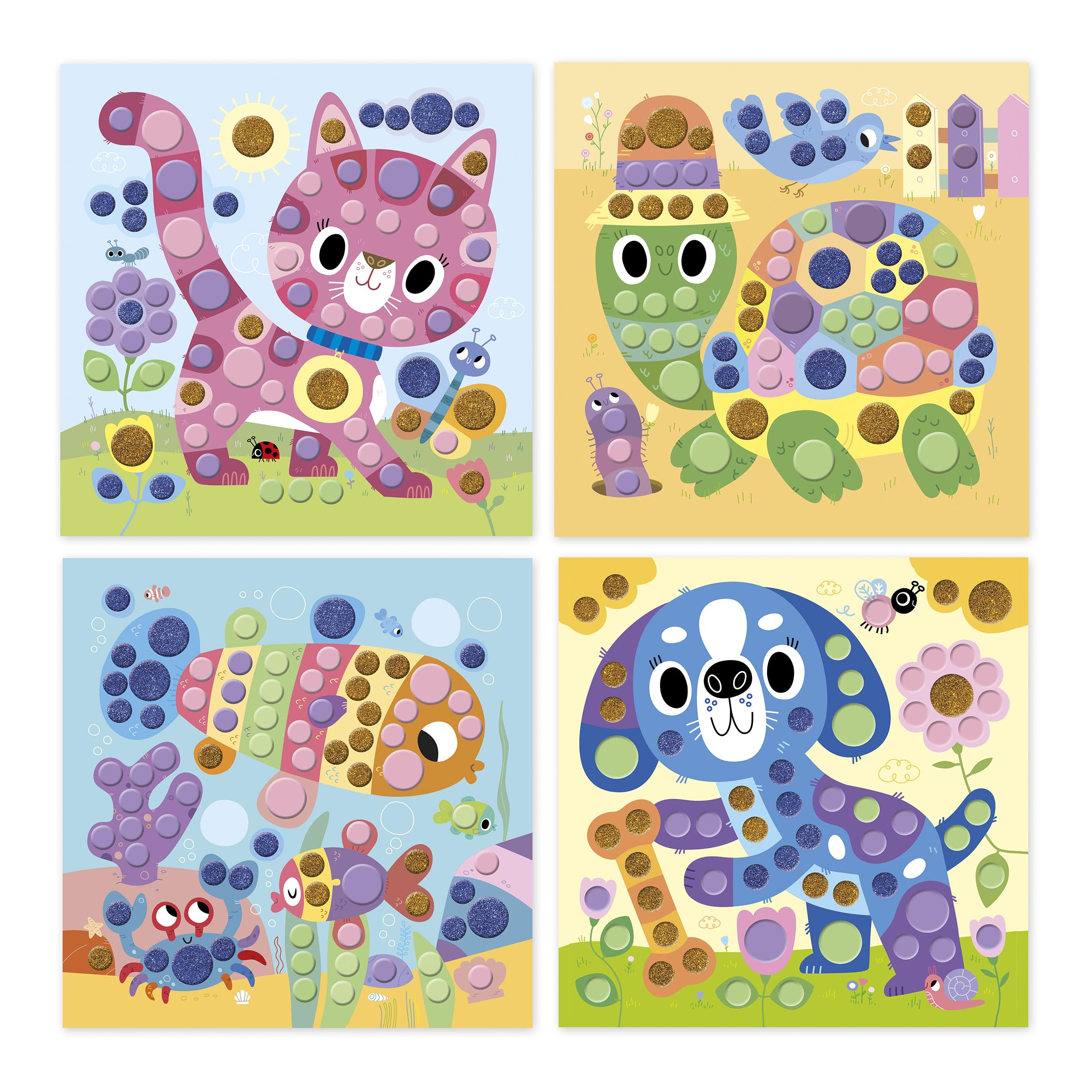 janod-runde-aufkleber-mosaik-set-tierbilder-ab-3-jahren image 2