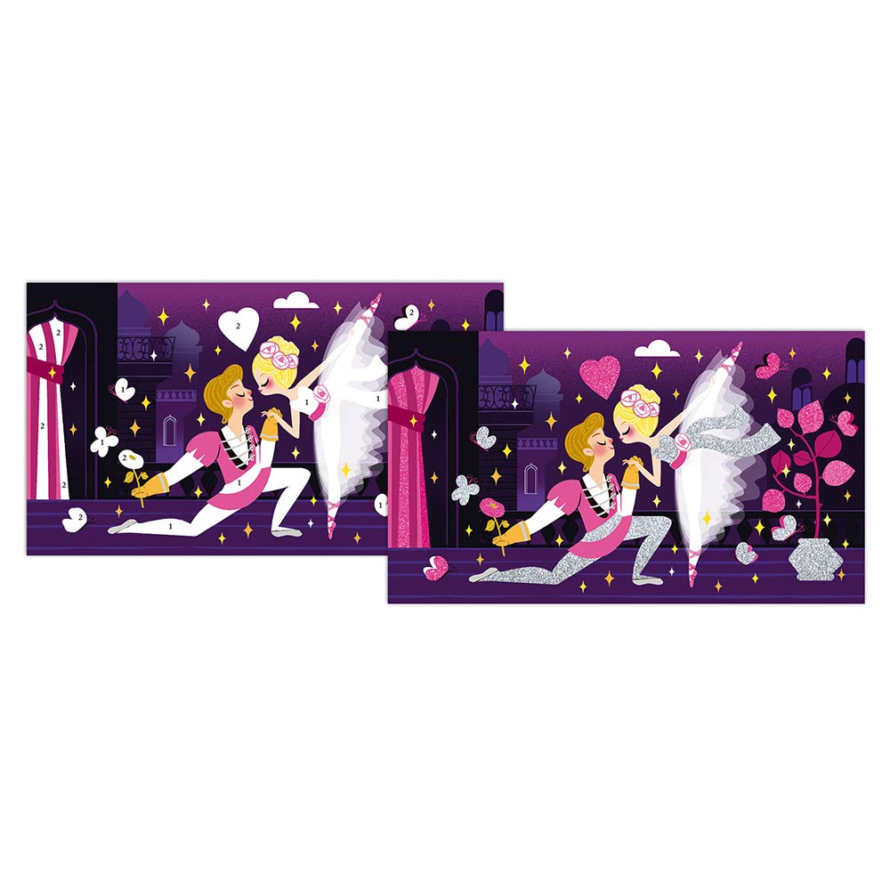 janod-les-ateliers-du-calme-neon-glitter-ballerinas-kratzbilder-ab-6-jahre image 2