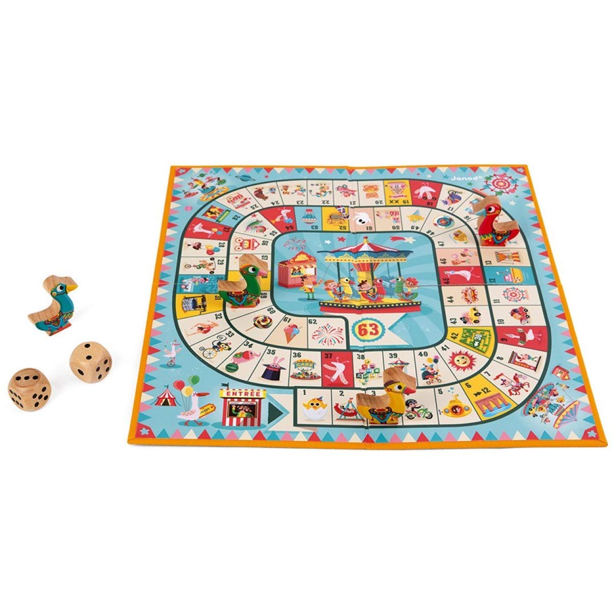 janod-j02743-karussell-g-nsespiel-holz-familienspiel-ab-4-jahre image 1