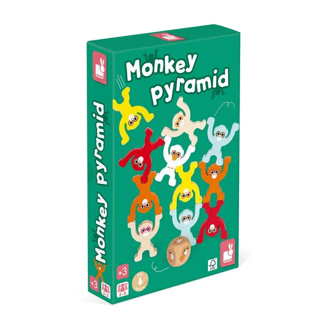 janod-monkey-pyramid-holz-geschicklichkeitsspiel-ab-3-jahren image 1