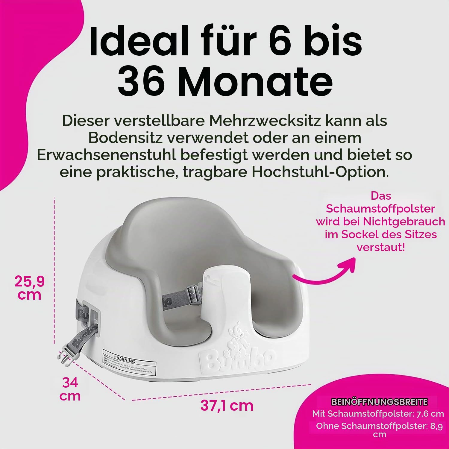 bumbo-multi-seat-kindersitz-3-in-1-grau image 3