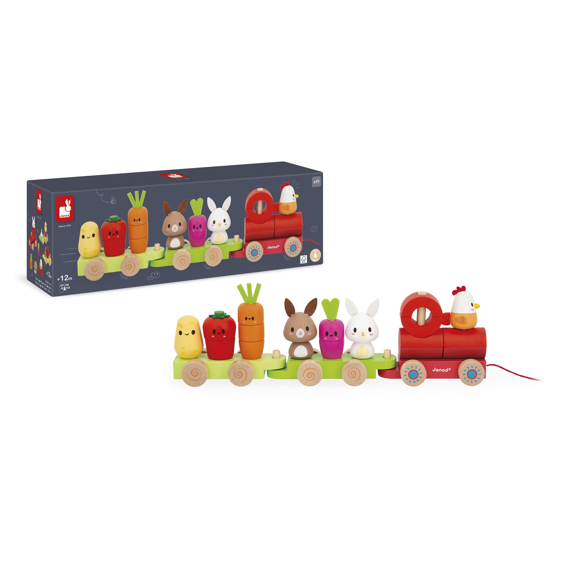 janod-holzzug-bauernhof-j03314-nachziehzug-mit-3-waggons-19-teile image 8