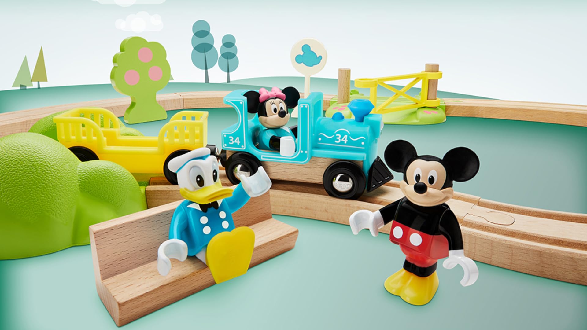 brio-world-32277-micky-maus-eisenbahn-set-holzeisenbahn image 8