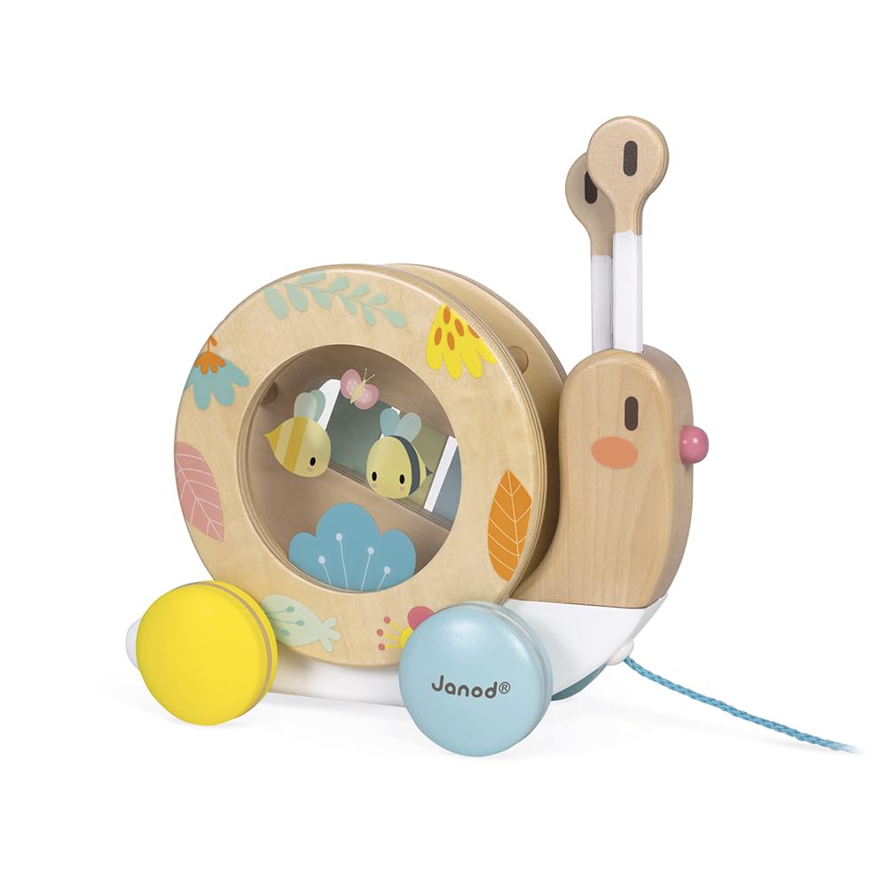 janod-pure-nachziehtier-schnecke-holz-mit-xylophon-und-tamburin-ab-1-jahr image 4