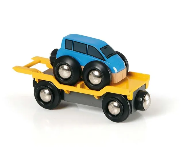 brio-world-autotransporter-mit-rampe-auto-und-magnetkupplung image 1