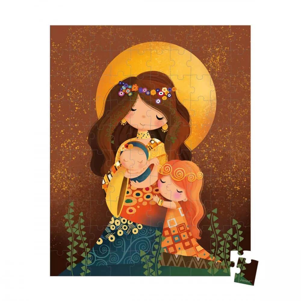 janod-puzzle-klimt-inspiriert-100-teile-im-koffer image 2