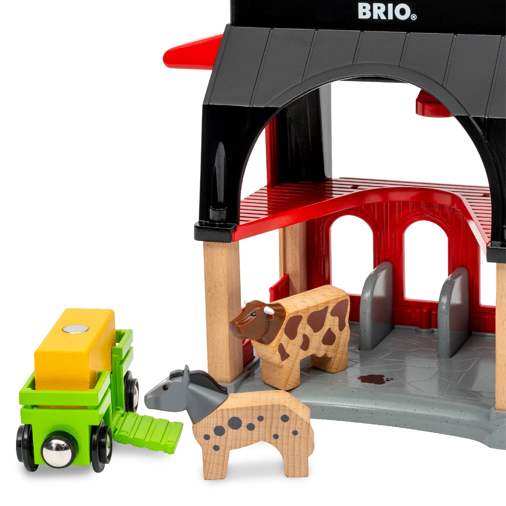 brio-36012-tierscheune-mit-heuwaggon-bauernhof-zubeh-r-f-r-holzbahn image 8