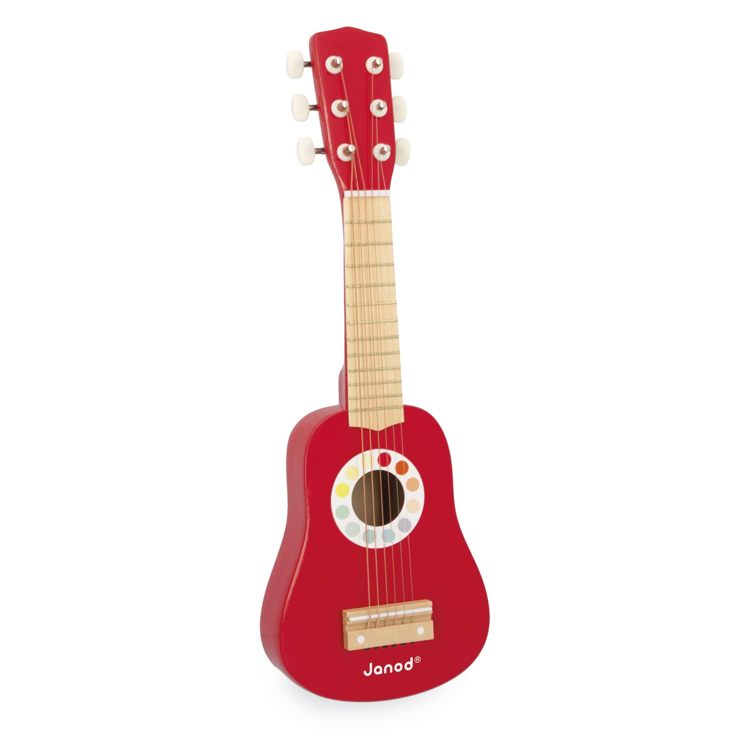janod-confetti-j07598-holz-gitarre-6-saitig-rot-64-cm image 3
