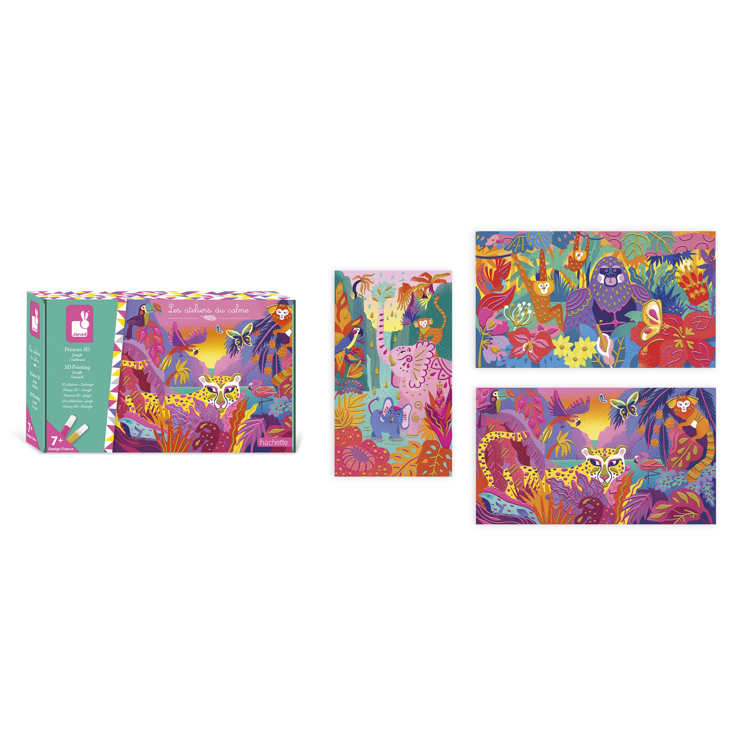 janod-les-ateliers-du-calme-3d-malerei-dschungel-j07950-mit-gold-pink image 8
