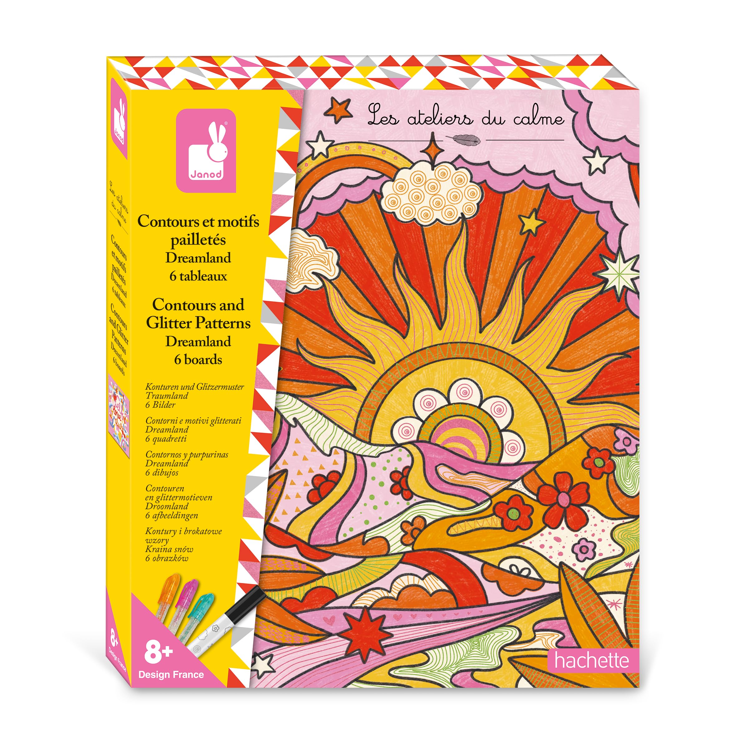 janod-dreamland-glitzer-konturen-kreativset-j07727-6-bilder-ab-8-jahren image 1