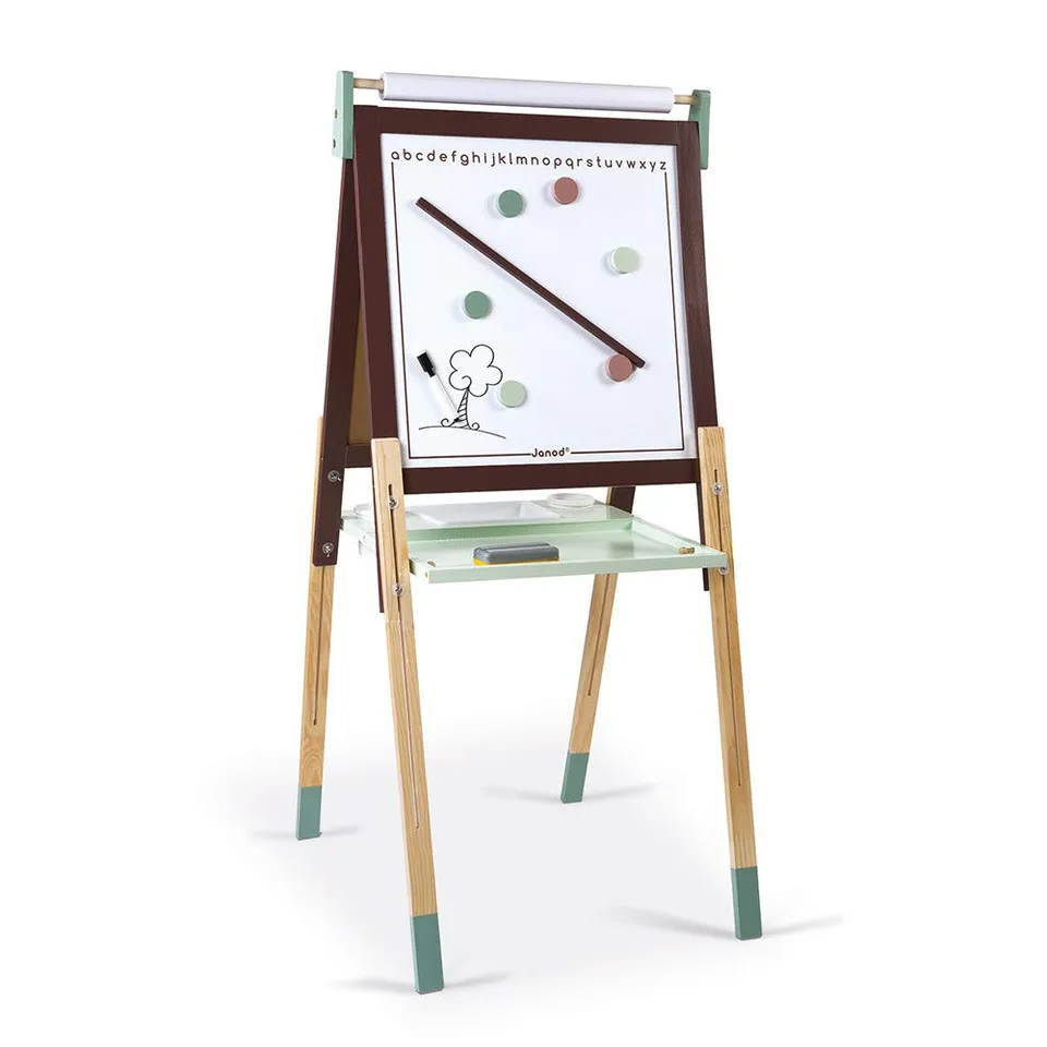 janod-j09632-holztafel-double-face-h-henverstellbar-magnet-kreide image 1