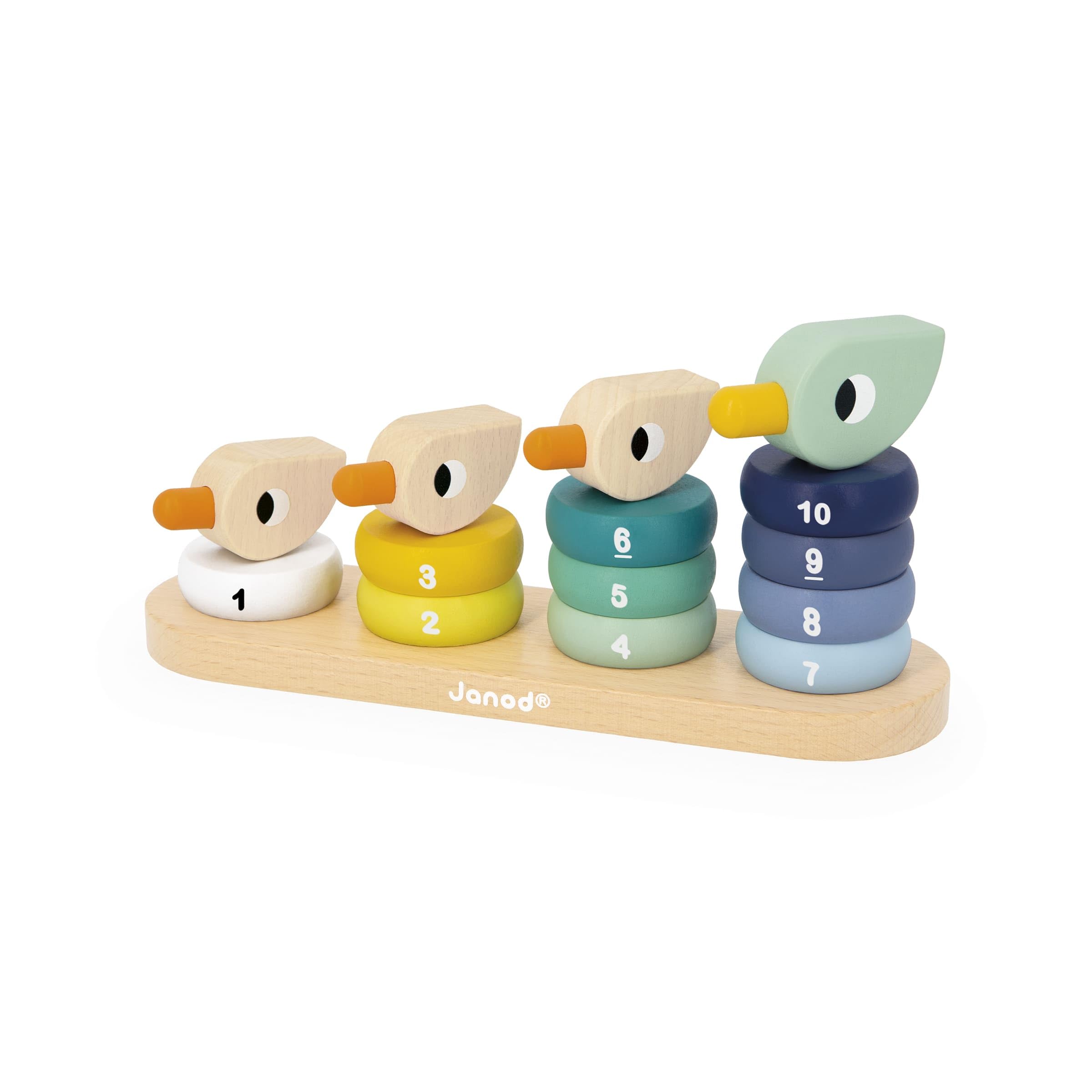 janod-stapelspiel-enten-aus-holz-14-teiliges-zahlen-lernspiel-ab-12-monaten image 2