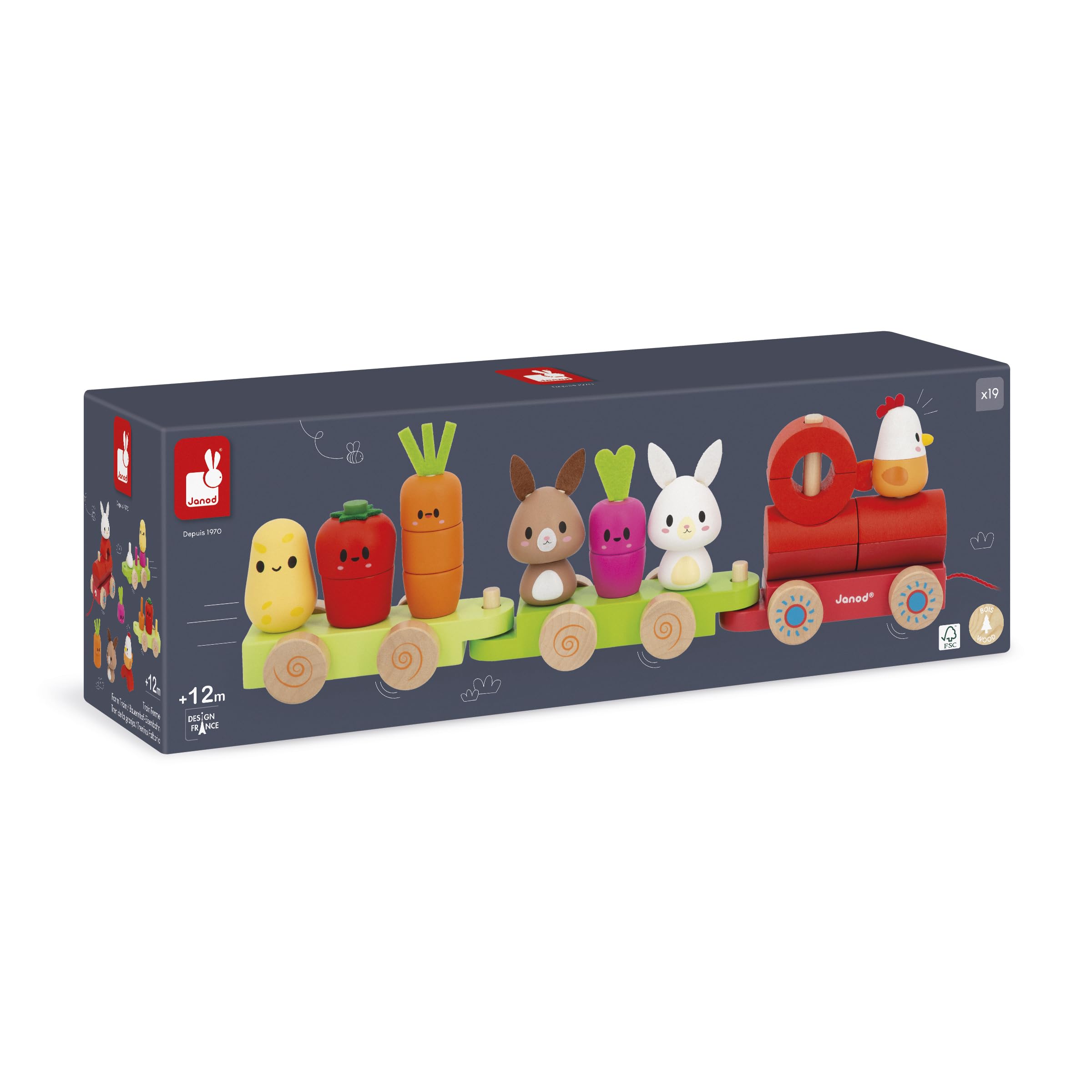 janod-holzzug-bauernhof-j03314-nachziehzug-mit-3-waggons-19-teile image 7