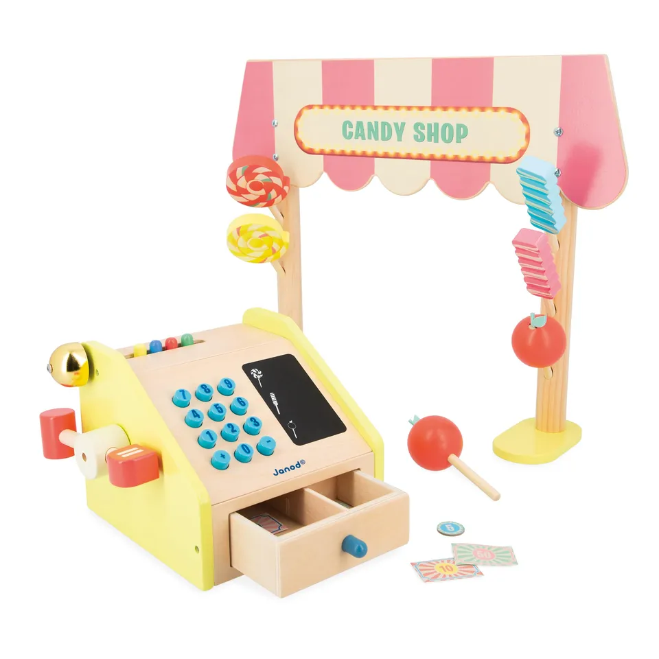 janod-j03350-kinder-kaufladen-applepop-mit-kasse-19-teile-ab-3-jahre image 1