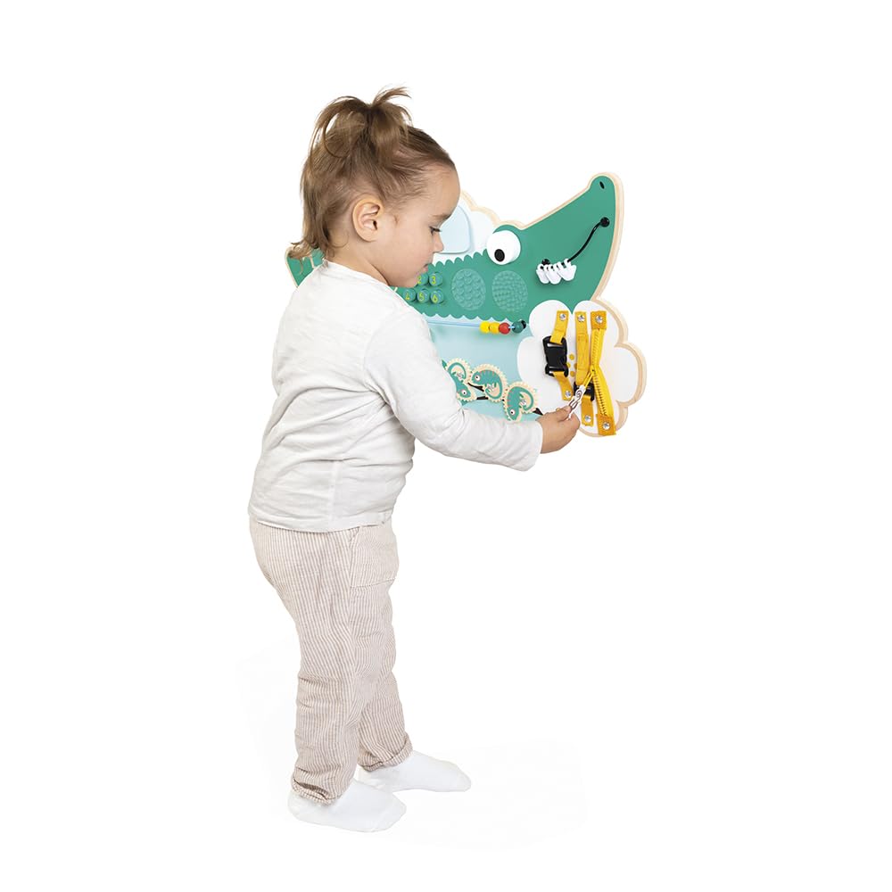 janod-busy-board-croco-activity-board-dschungel-14-aktivit-ten-57x36-5-cm-j08280 image 6