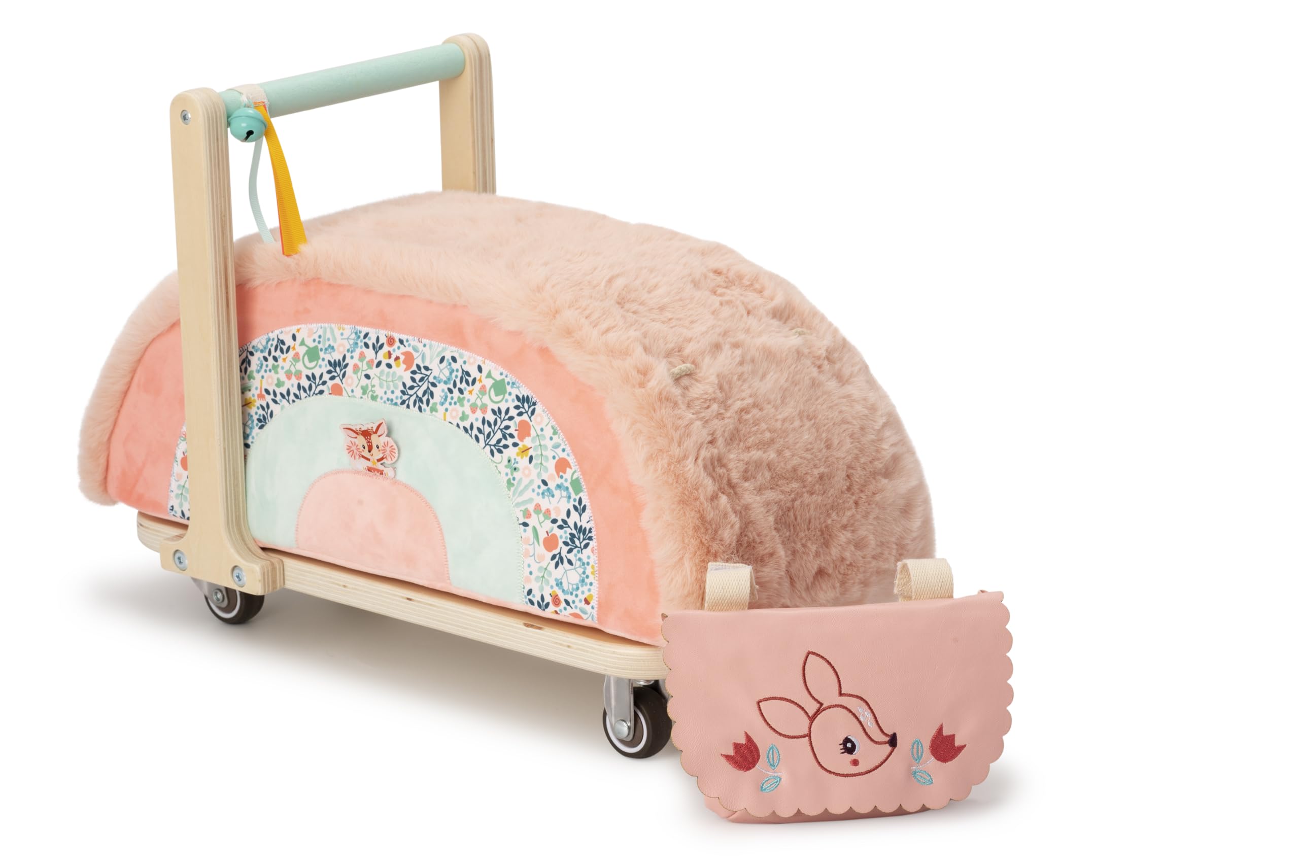 lilliputiens-stella-rutscher-lauflernwagen-rehkitz-aus-holz-und-stoff image 3