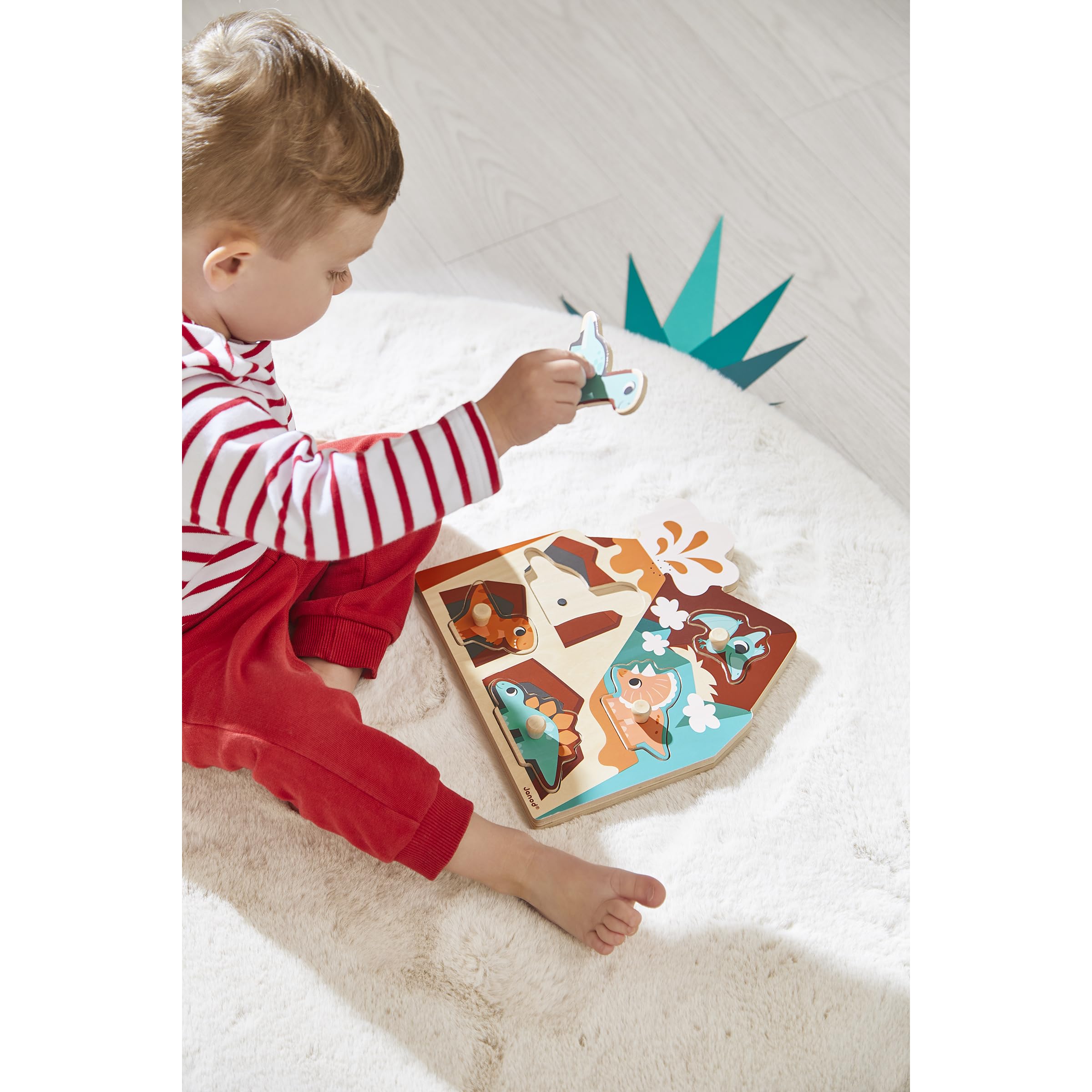 janod-holzpuzzle-mit-ger-uschen-dino-5-teile-ab-18-monaten image 6