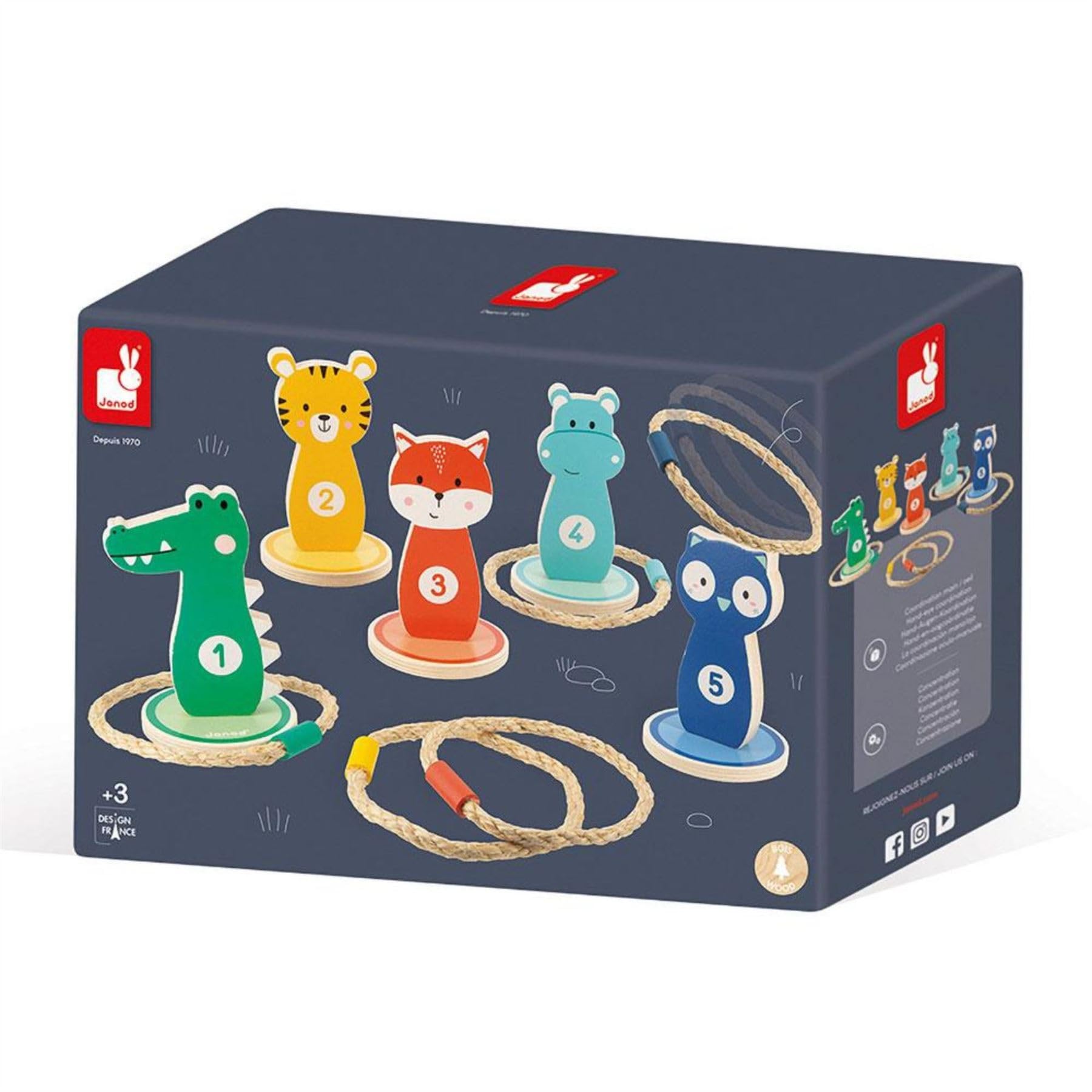 janod-ringwurfspiel-holz-tiere-mit-5-haltern-und-5-seilringen image 7