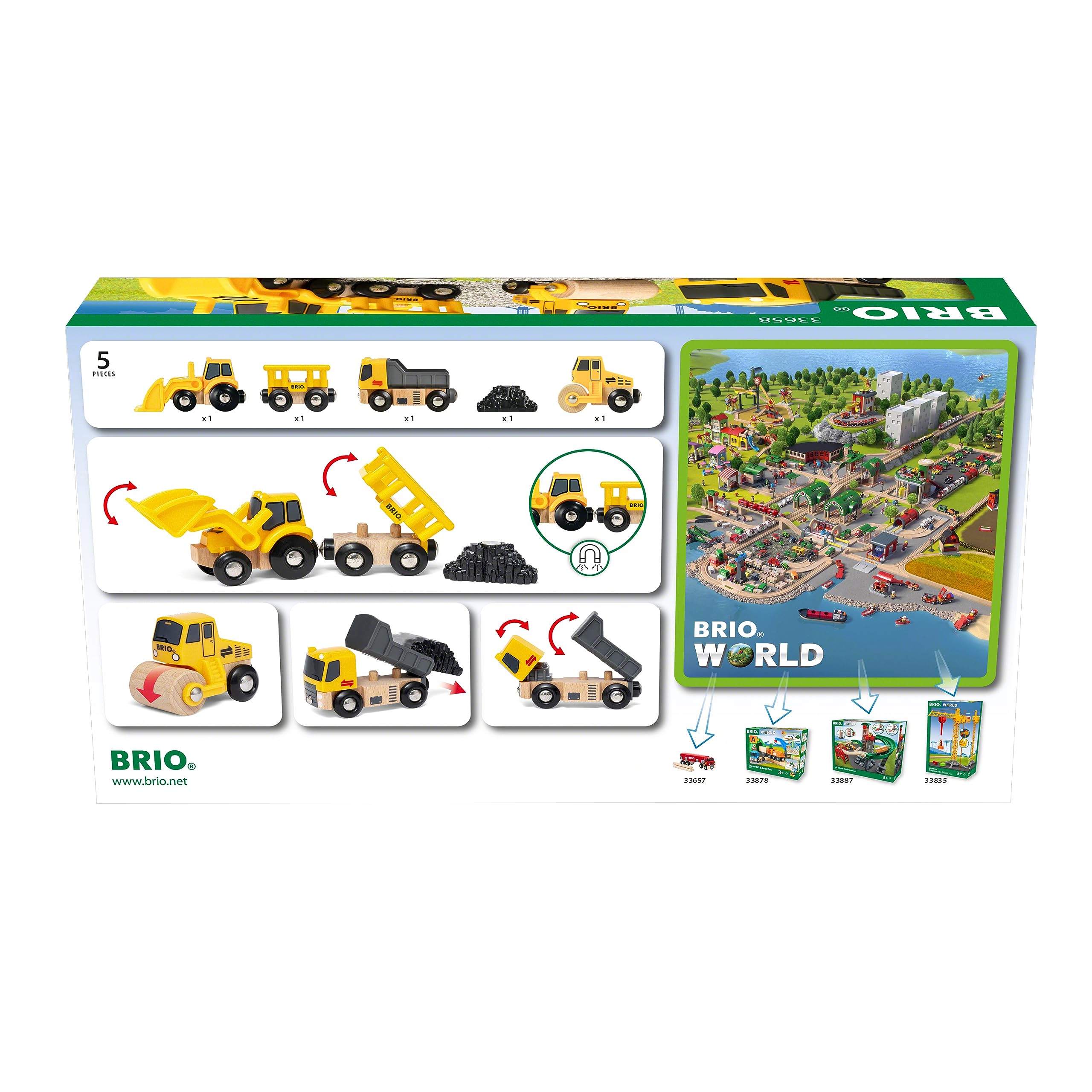 brio-world-33658-baustellenfahrzeuge-kipplaster-walze-frontlader image 3