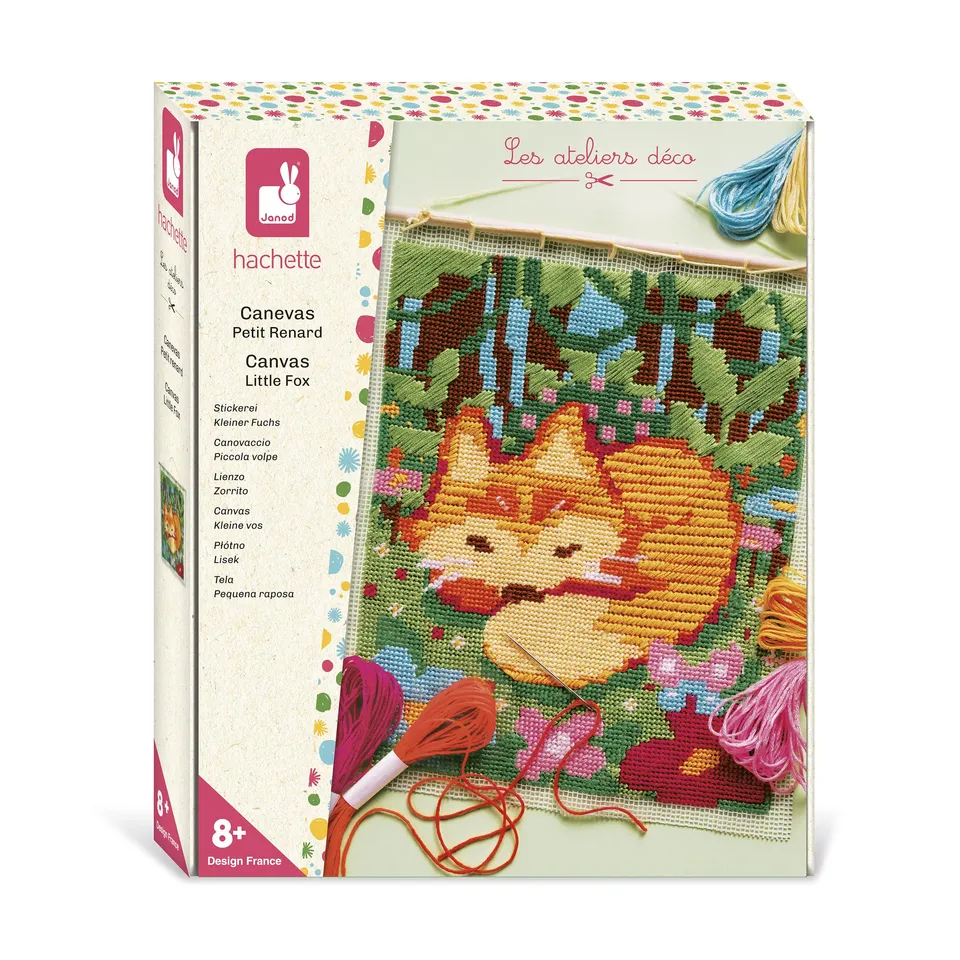janod-kreativset-fuchs-wandbehang-stickerei-ab-8-jahren image 1