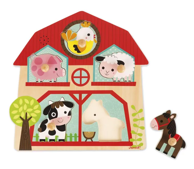 janod-musikpuzzle-bauernhof-freunde-j07079-5-teile image 1