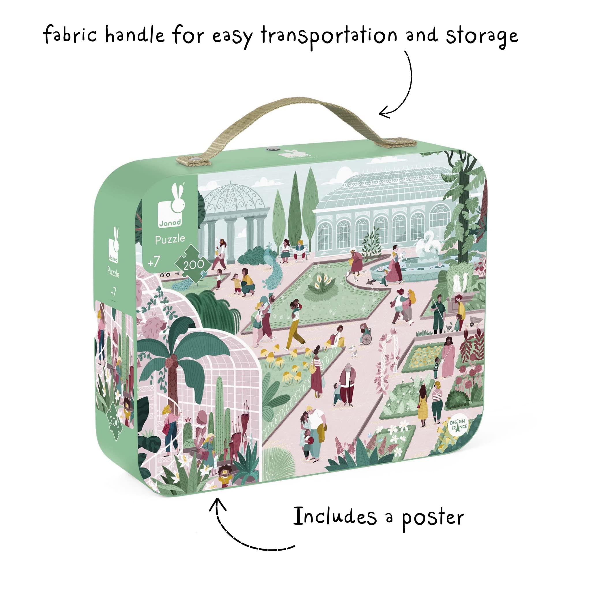 janod-puzzle-botanischer-garten-200-teile-mit-koffer-ab-7-jahren-j02672 image 4