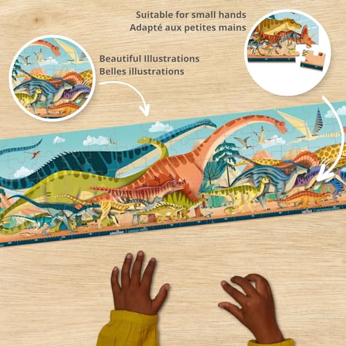 janod-kinder-panoramapuzzle-dino-100-teile-1-meter image 7