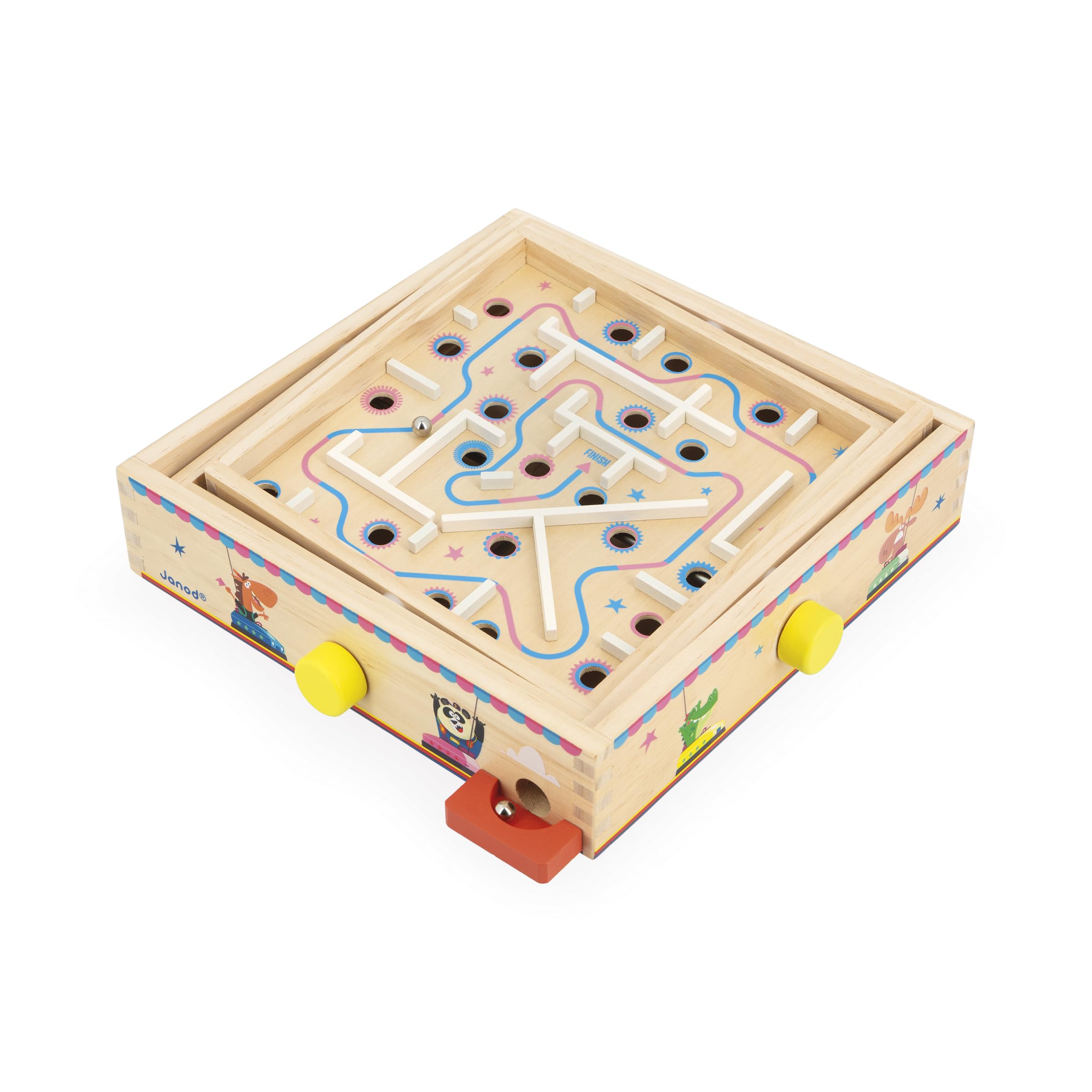janod-holz-labyrinth-applepop-kugelbahn-geschicklichkeitsspiel-ab-5-jahre image 1