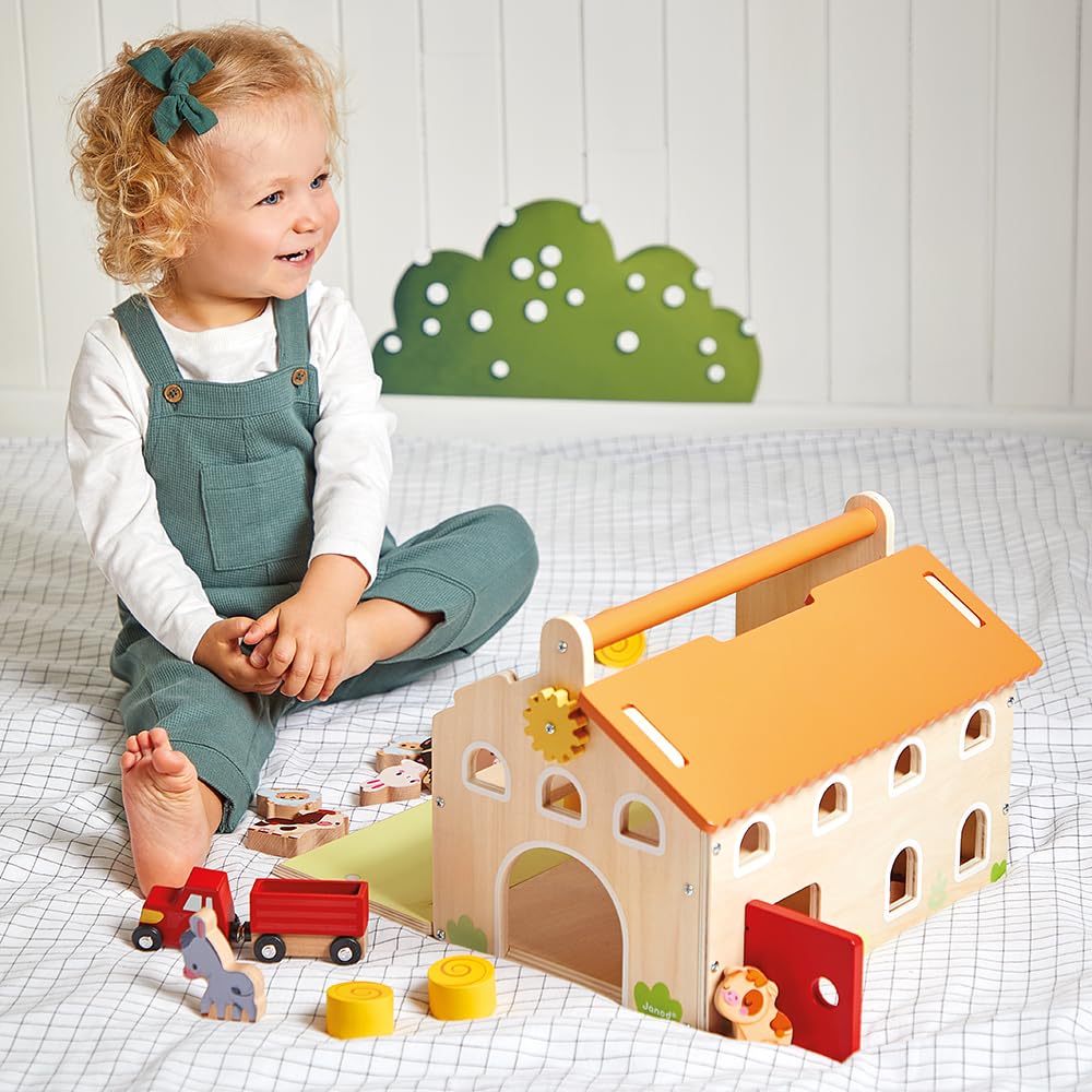 janod-mein-erster-bauernhof-j03318-holz-bauernhof-spielset-16-teilig image 6