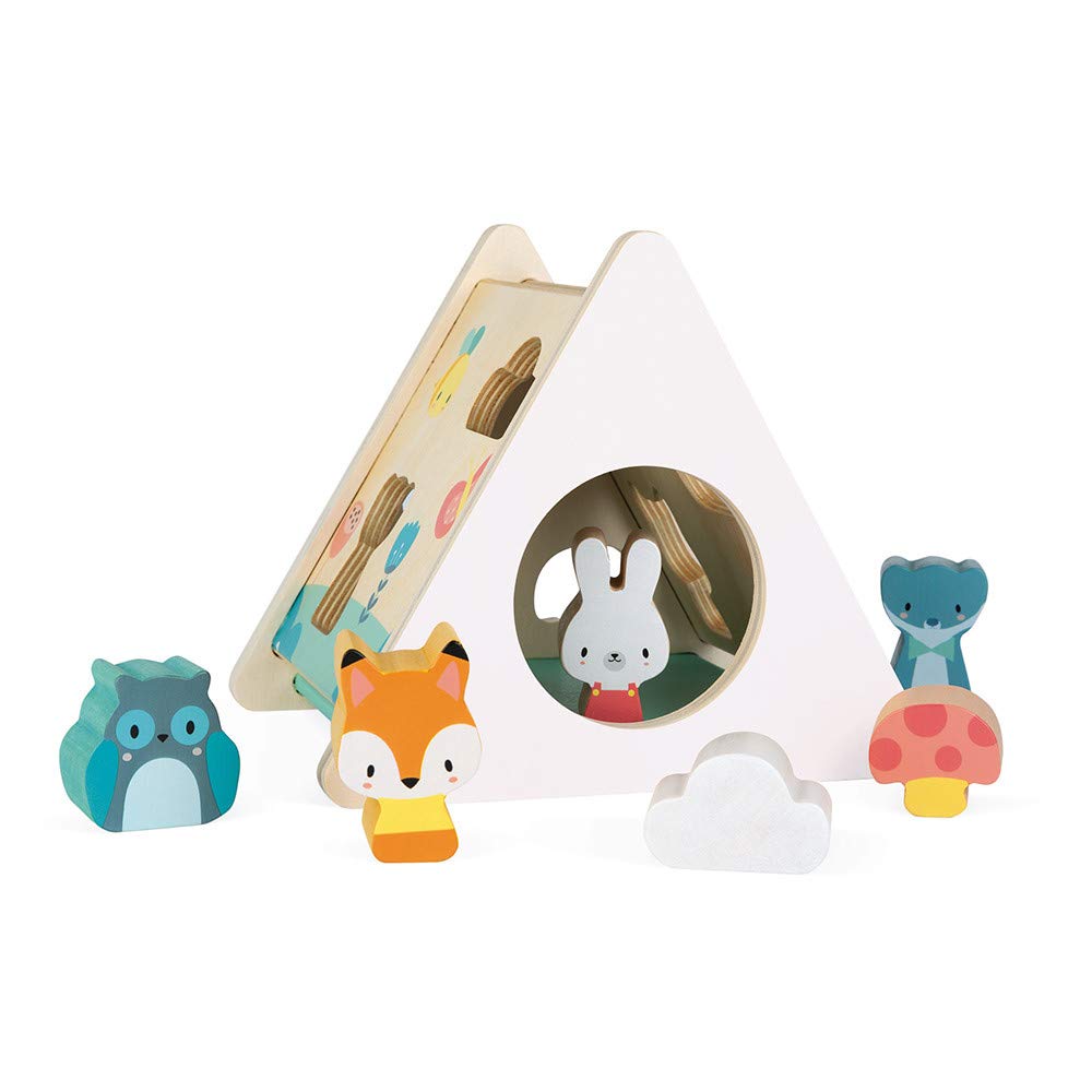 janod-pure-holz-steckspiel-tipi-mit-6-tieren-steckw-rfel-ab-18-monate image 3