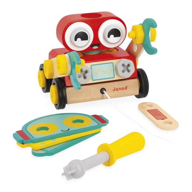 janod-brico-kids-roboter-baukastenset-holz-42-teile-ab-2-jahren image 1
