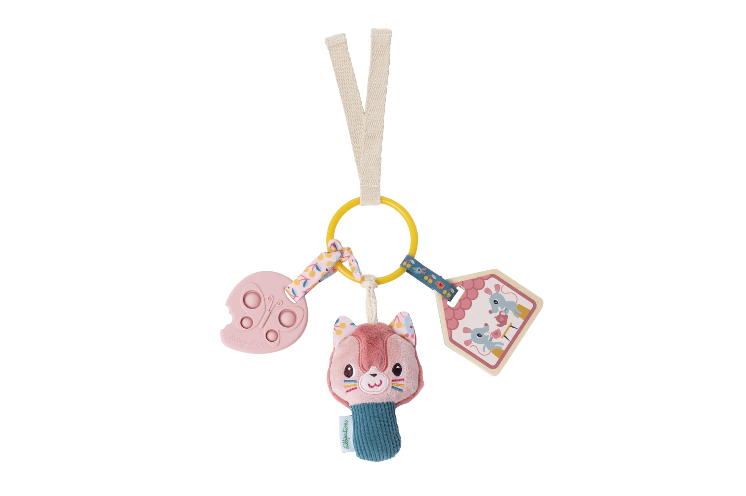lilliputiens-jeanne-katze-baby-schl-sselbund-aktivit-tsrassel-ab-3-monaten image 1