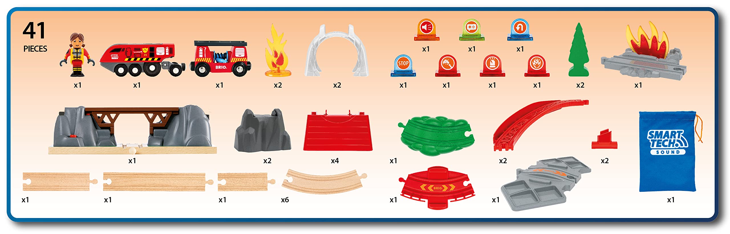 brio-world-36004-smart-tech-sound-feuerwehreinsatz-rettungsset-41-teilig image 2