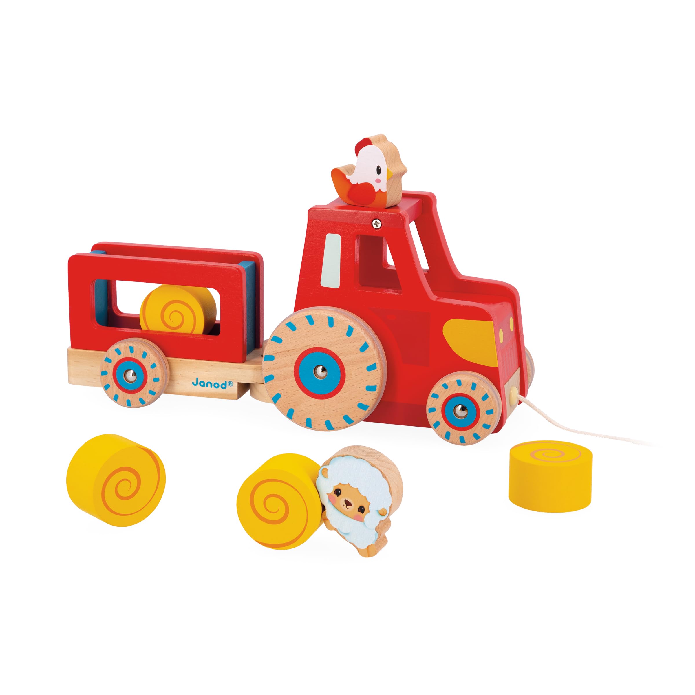 janod-farm-traktor-zum-ziehen-aus-holz image 3