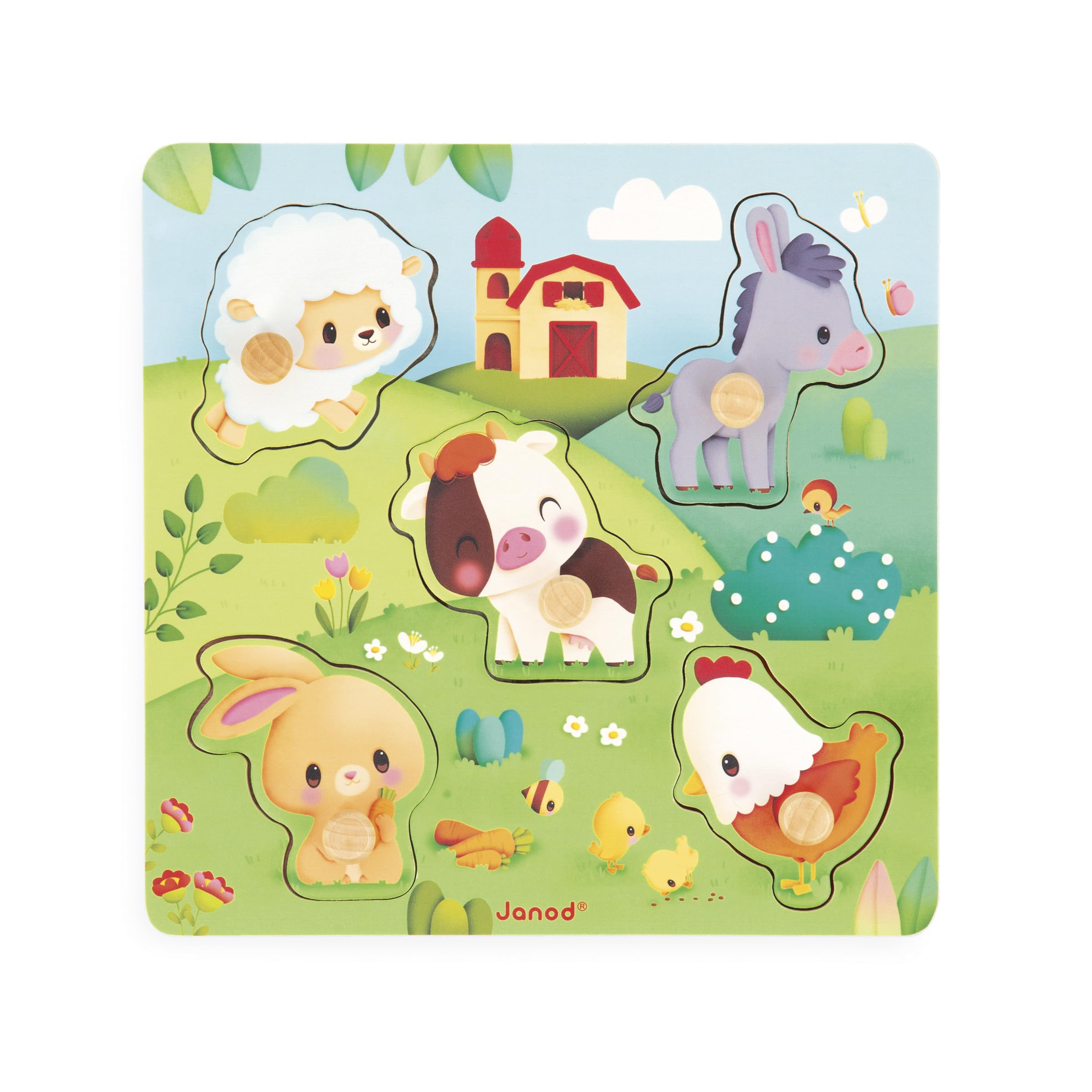 janod-holzpuzzle-mit-touchfunktion-bauernhof-5-teile-j07129-einlegepuzzle-mit-te image 2