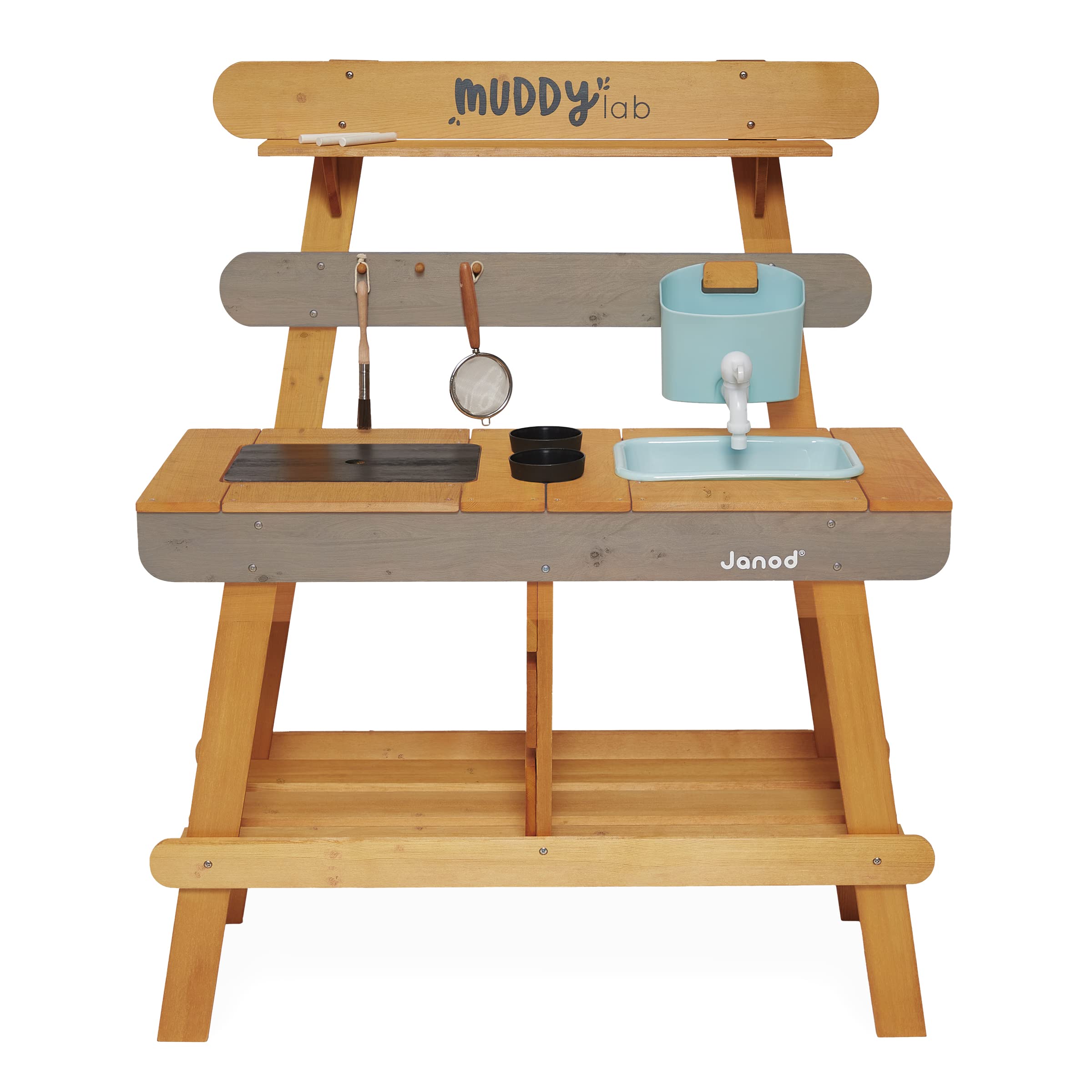 janod-muddy-lab-matschk-che-outdoor-fsc-holz-mit-10-utensilien-ab-3-jahre image 2