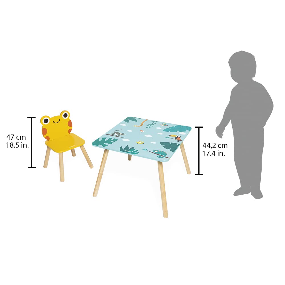 janod-tropik-holztisch-mit-2-st-hlen-frosch-jaguar-j08273 image 3